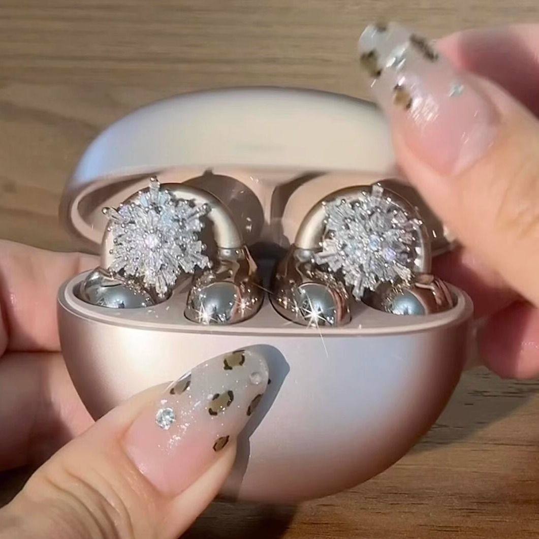 爆闪锆石雪花状耳机耳夹2025新款欧美小众高级感卡扣钻扣装饰配件,饰品/流行首饰/时尚饰品新,耳夹,淘宝优惠券,粉丝福利购,淘宝优惠卷