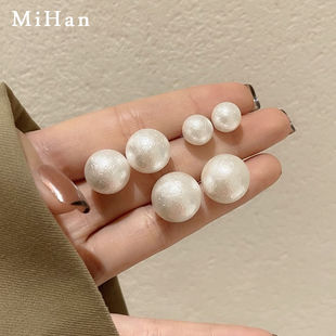 复古简约甜美珍珠耳钉ins风时尚淑女耳环气质耳饰品