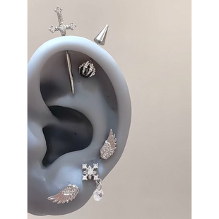 龙爪尖锥恶魔钉甜酷个性耳轮钉耳骨钉Helix耳钉女