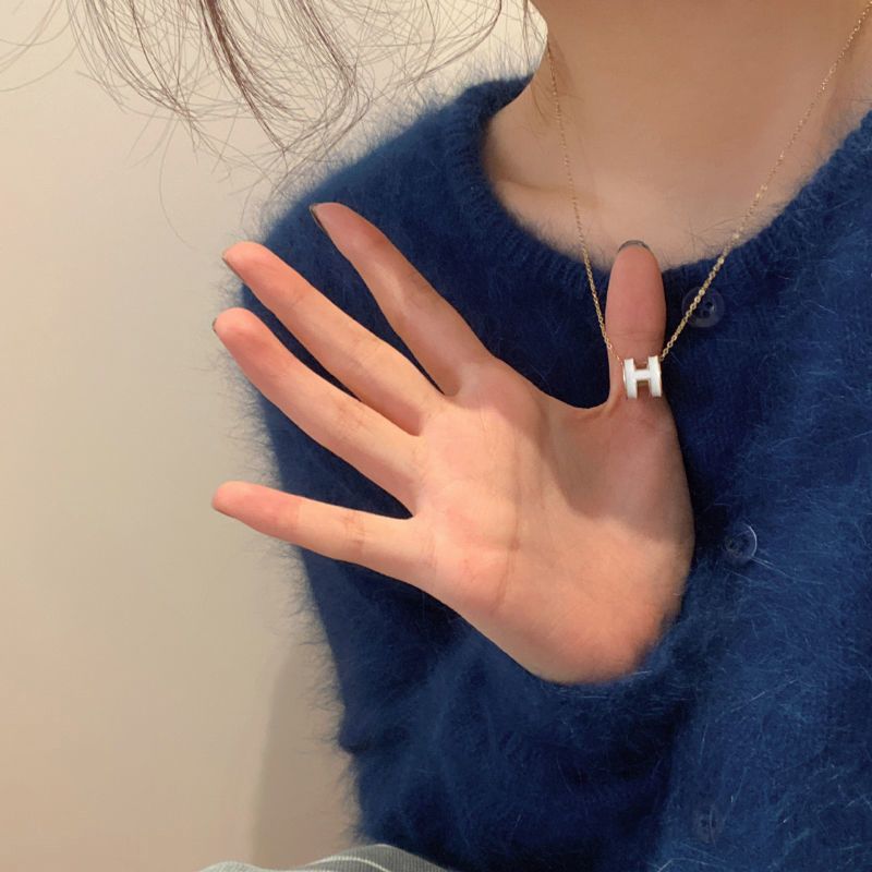 小众高级H字母冷淡风项链
