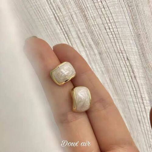 法式复古耳饰女素雅古董感耳圈