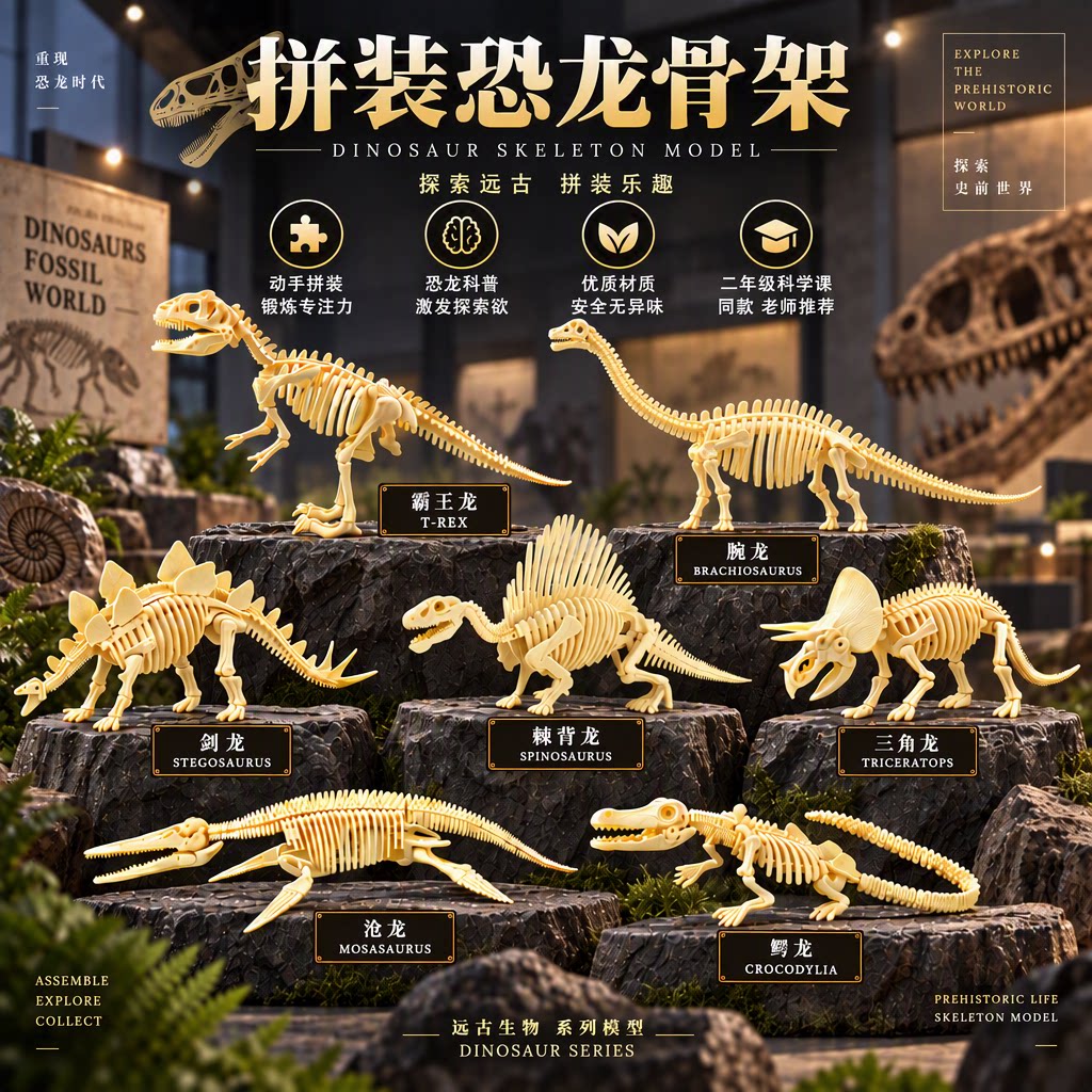 老师推荐科教恐龙骨架模型
