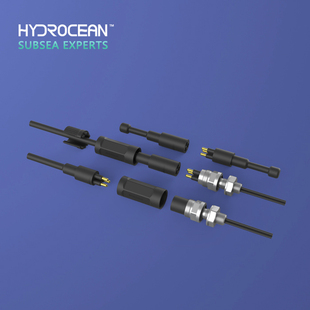 3芯4芯M10水密接插件防水连接器水下电缆ROV紧凑型公母插拔接头