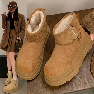 雪地靴女款2025秋冬季新款百搭加绒加厚棉鞋厚底防水防滑保暖棉靴