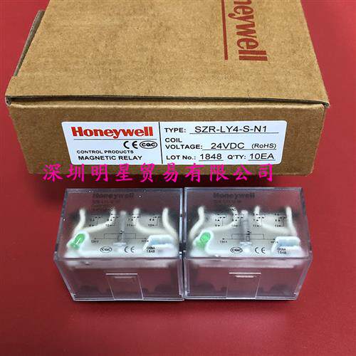 原装正品霍尼韦尔honeywell中间继电器SZR-LY4-S-N1DC24V假一罚十
