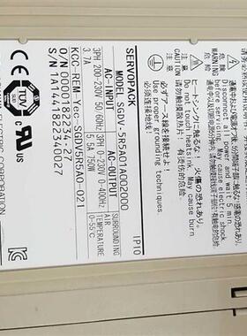 SGDV-5R5A01A002000伺服驱动器成色如图  议价