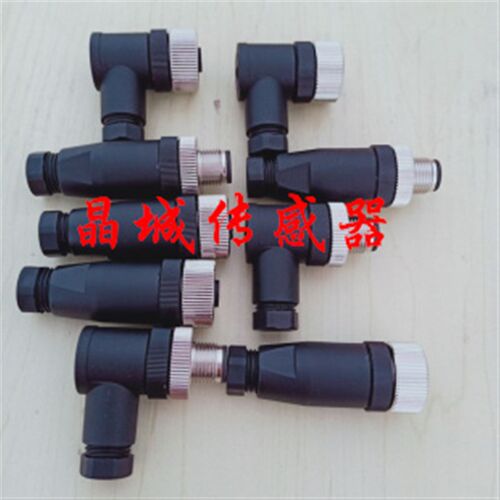 Profinet总线圆形M12航空插座4针90弯头接插器接插件BCC03Y0
