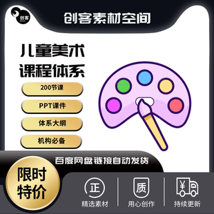 2022少儿童美术课件美术机构课程体系200多节ppt课件画室培训课程