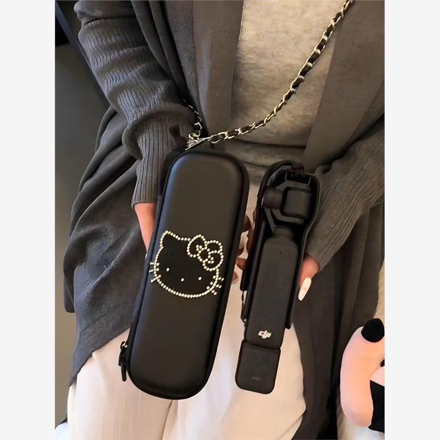 哈喽kitty大疆pocket3收纳包硬壳包保护套可爱多功能数码收纳