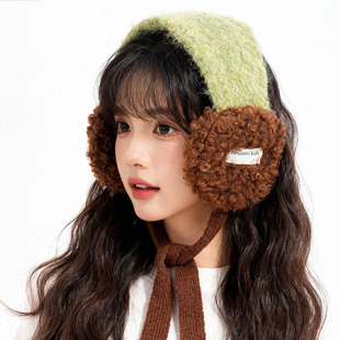 高颜值保暖耳罩毛茸茸系带冬耳包毛绒耳暖发带耳朵罩女护耳套防寒