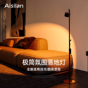 爱斯兰客厅落地灯简约卧室全光谱氛围灯设计师极简轻奢沙发灯立式