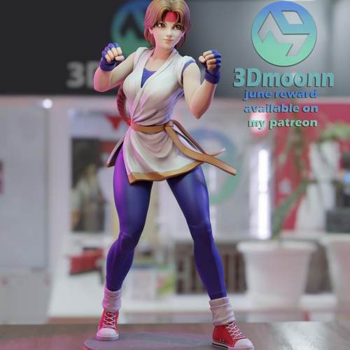 KOF 拳皇 坂崎由莉3d打印模型文件STL数据文件高精度24H自动发货