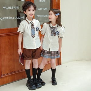 六一儿童演出服幼儿园毕业班服夏装女童套装男童小学生合唱表演服