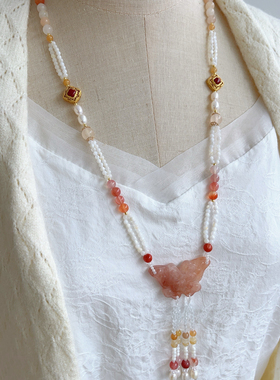 风晚林原创手工古风饰品明制汉服新中式服饰搭配流苏璎珞项链配饰