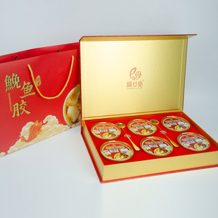【鮸鱼胶/鳘鱼胶礼盒装】顺口堂花胶即食6碗装0脂补钙胶原蛋白