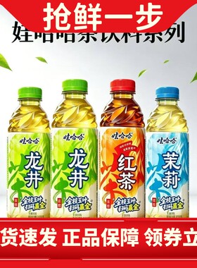 娃哈哈柠檬冰红茶龙井绿茶500ml/瓶老款怀旧儿时记忆饮品整箱批发