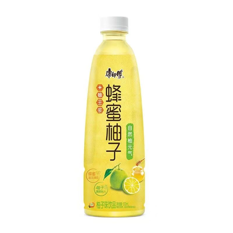 康师傅蜂蜜柚子饮品风味500ml*10瓶果味柚子饮料高颜值网红饮料