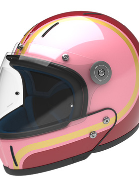 Glod Wave Pink红粉金边-VELDT碳纤维复古头盔