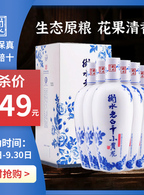 衡水老白干50度小青花醇香酿造白酒500ml*6纯粮食酒整箱送礼