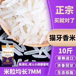 柬埔寨香米5kg大米2024年新米长粒香猫牙米官方旗舰店炒饭用籼米