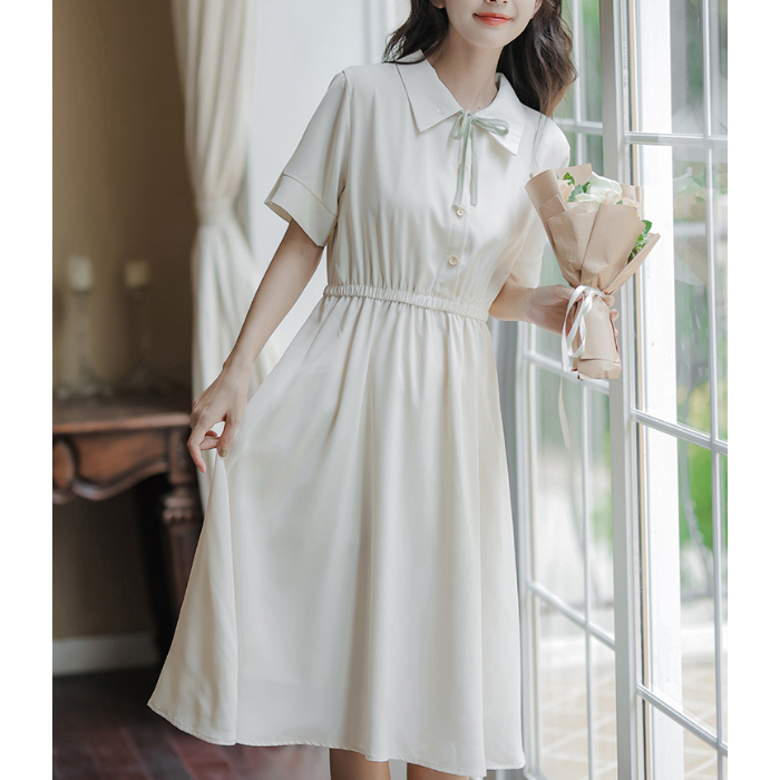 学院风连衣裙女夏季小个子学生裙