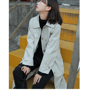 韩版风衣外套女2025年新款春秋中长款小个子韩系爆款chic早秋大衣