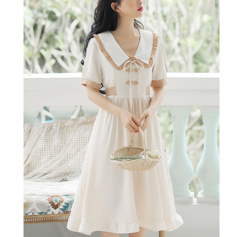 夏天森系超仙女仙气连衣裙女装夏