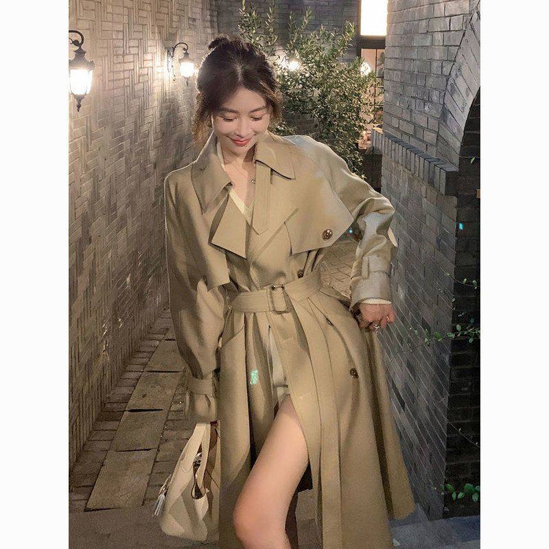 中长款小个子风衣外套女