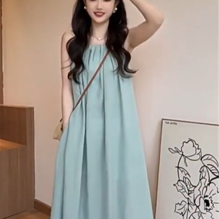 法式裙子海边度假连衣裙女夏季小