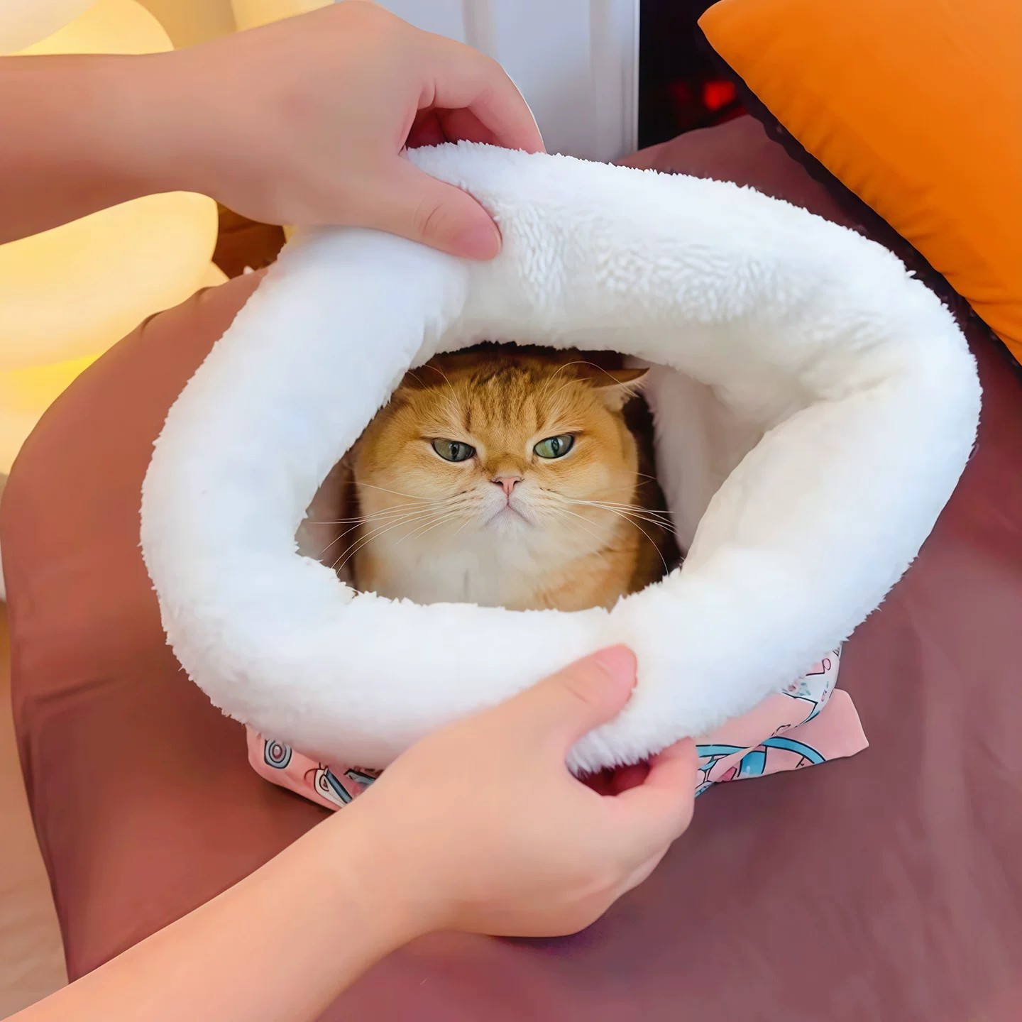 冬季保暖睡袋式户外猫窝多猫