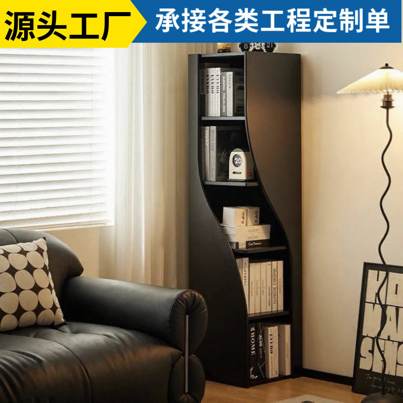 新款创意弧形书柜儿童书架客厅餐厅书房转角置物架落地式储物柜