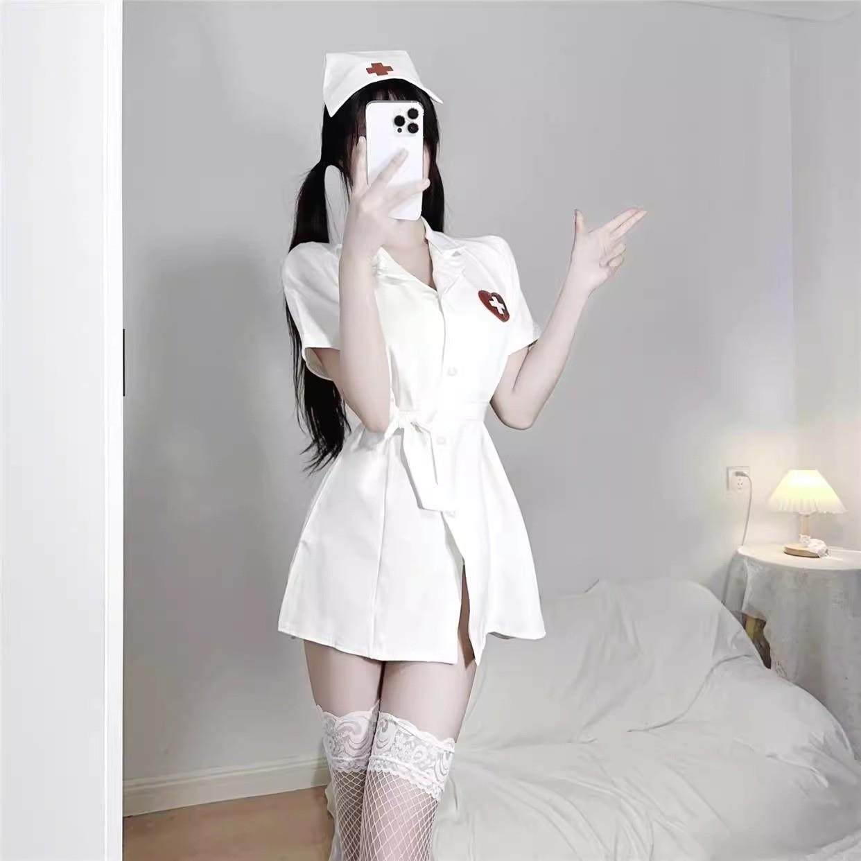 白色护士制服纯欲床上趣味诱惑内衣护士服性感护士装约会角色扮演