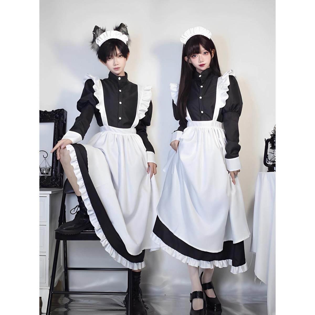 女仆装大码长款男穿男装大佬洛丽塔COS女佣服Cosplay男仆装