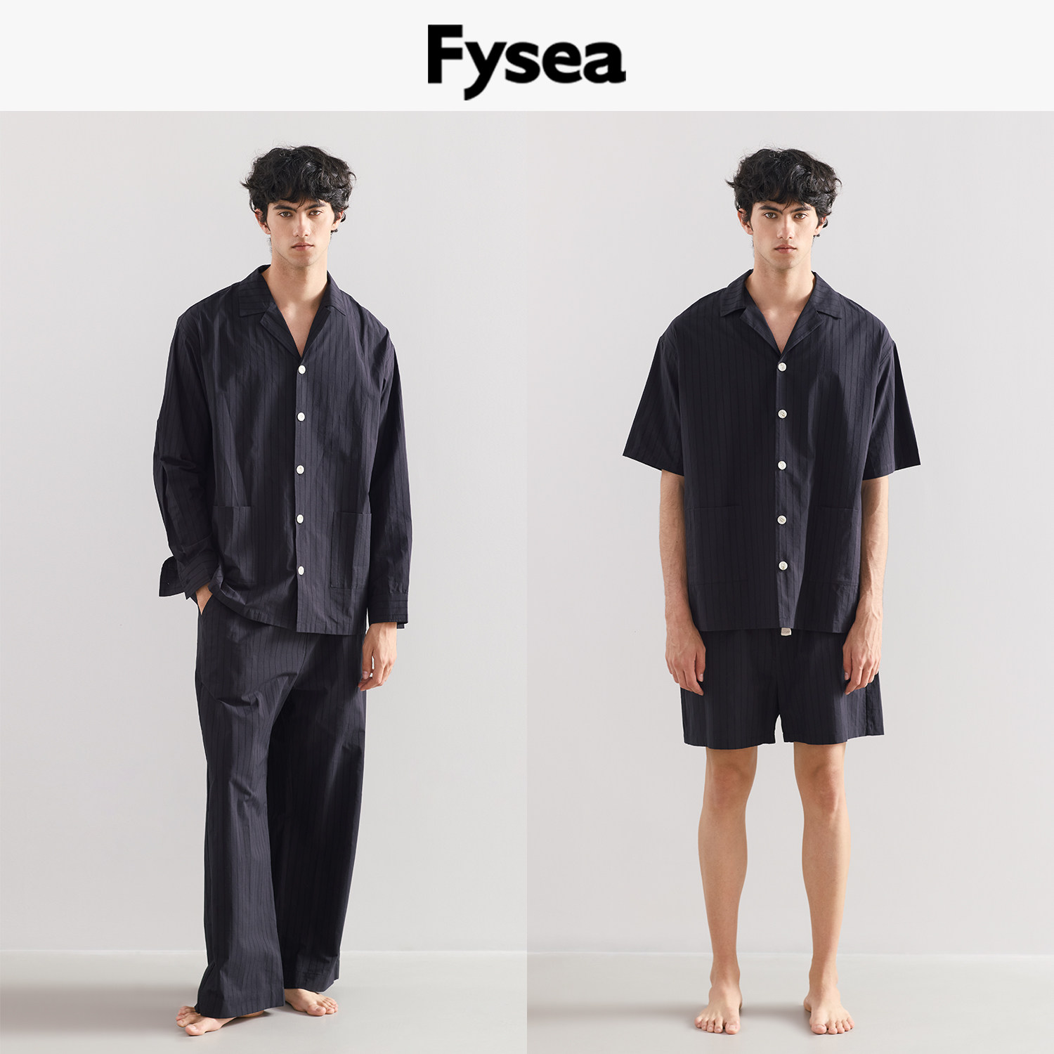 fysea长短袖裤家居服纯棉男女款图片