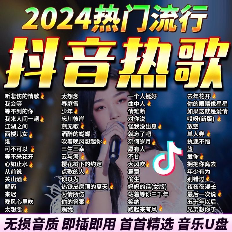 车载音乐u盘2024新款流行歌曲草原经典DJ热舞无损音质汽车用优盘