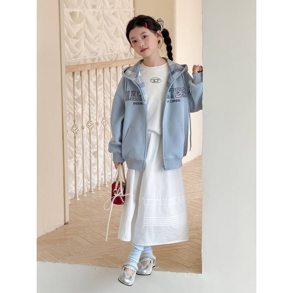 官方品牌女童外套春季2026新款洋气休闲百搭中大童儿童时尚韩版连