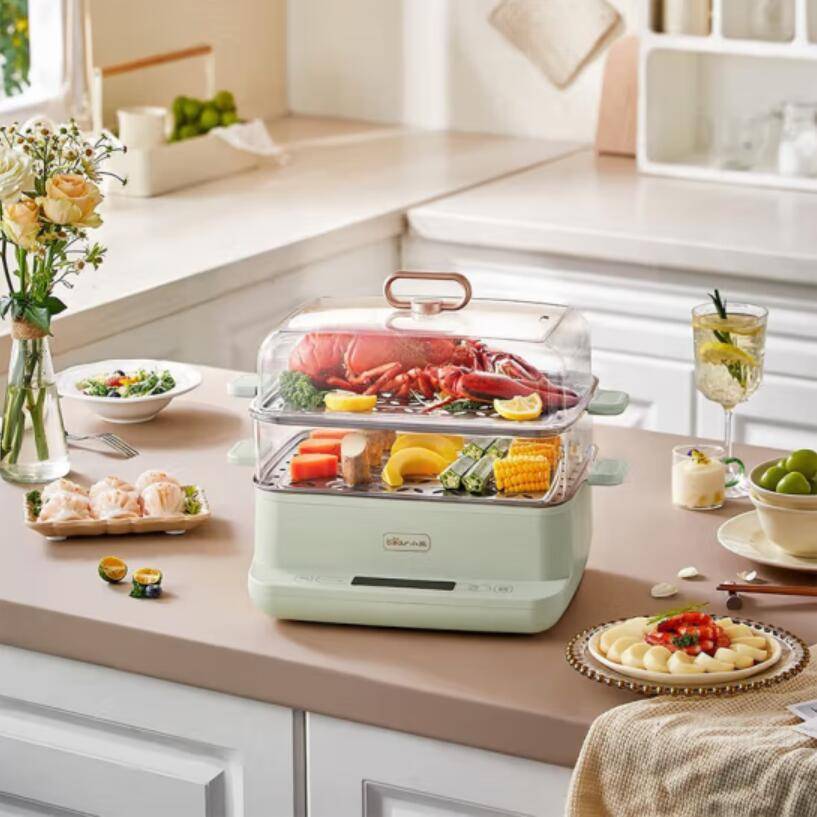 官方品牌Bear/小熊 电蒸锅电煮锅多功能锅9L大容量双层不锈钢 DZG