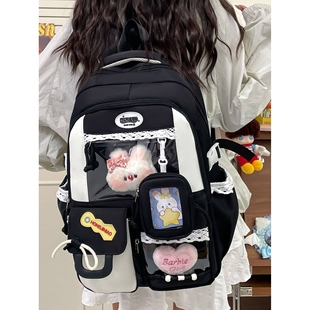 官方品牌韩系甜美可爱背包女大容量学生痛包书包学院风日系百搭少