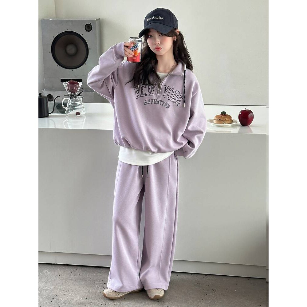 官方品牌女童春季运动套装2026新款大童女孩洋气时髦网红卫衣儿童