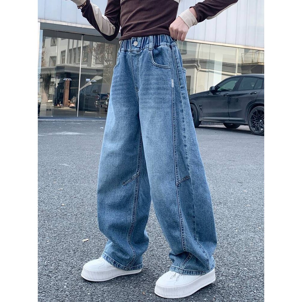 官方品牌女童早春牛仔裤2026春款新款中大童休闲长裤女孩韩版时尚