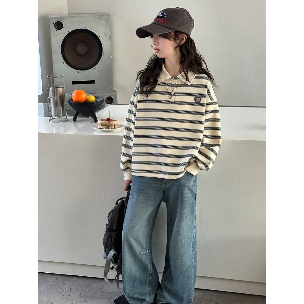 官方品牌女童春装套装2026新款洋气时髦春秋款长袖卫衣女孩大童春