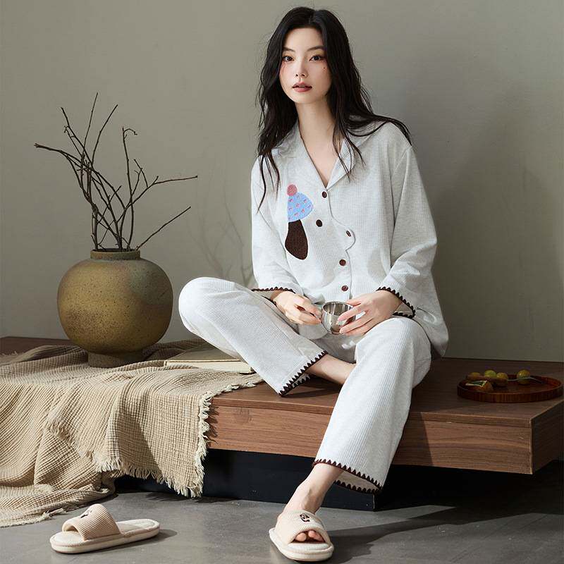 官方品牌双面德绒磨毛睡衣女款秋冬2025新款卡通牛奶薄绒自发热开