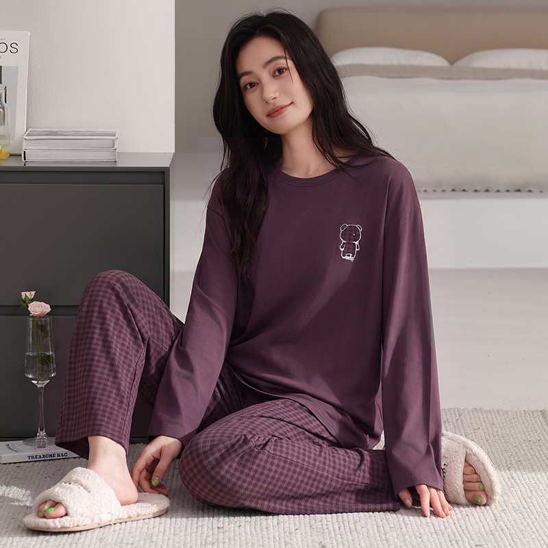 专柜品牌睡衣女春秋季纯棉长袖2026新款高级感可爱女士大码家居服