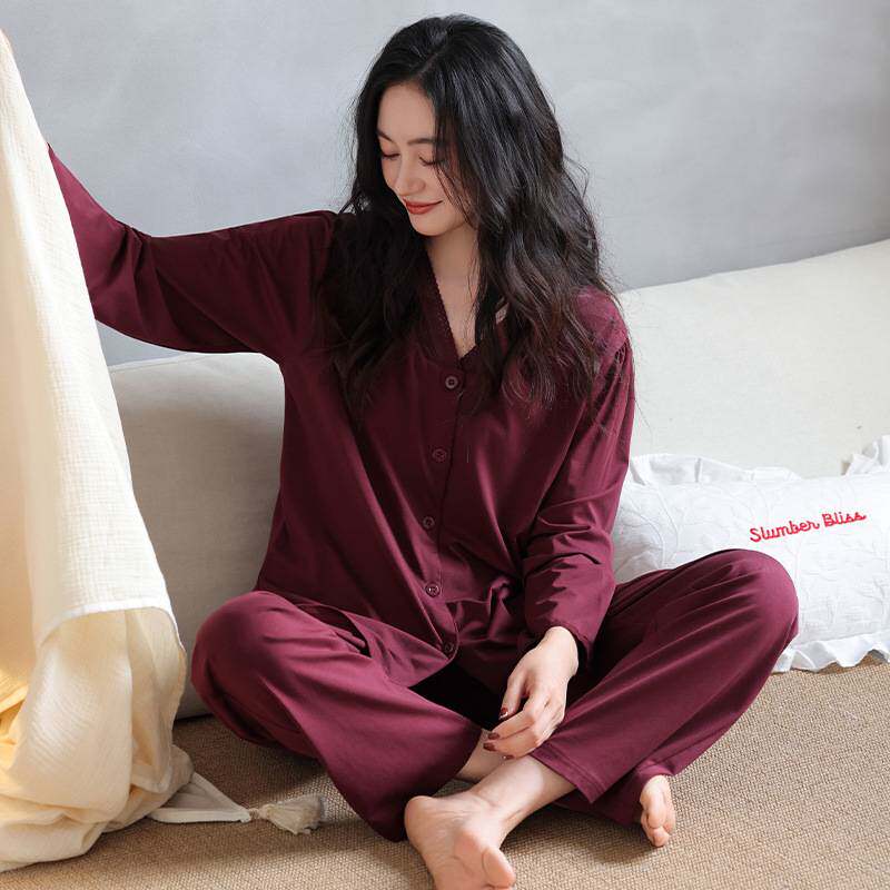 官方品牌2026新款睡衣女春秋季莫代尔长袖家居服薄款中年妈妈时尚