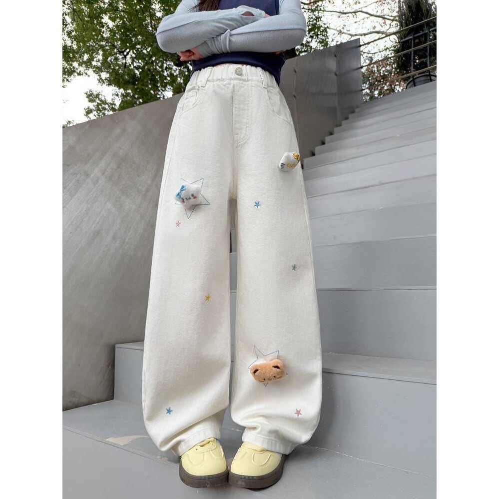 官方品牌女童网红炸街裤子春款2026新款女孩春装可爱休闲裤薄款韩