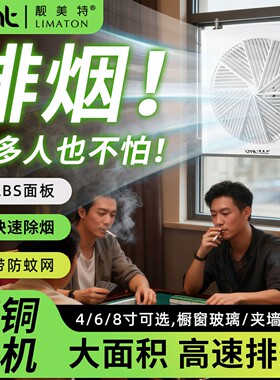 棋牌室吸烟神器通风换气扇强力静