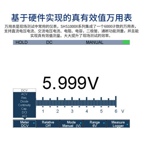 速发鼎SH000X手持示波器用表200M带宽便携频谱分析仪隔离五合一