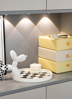 速发进关收纳盒摆门入户玄件客厅电视柜置物架装饰品抽屉挂盒