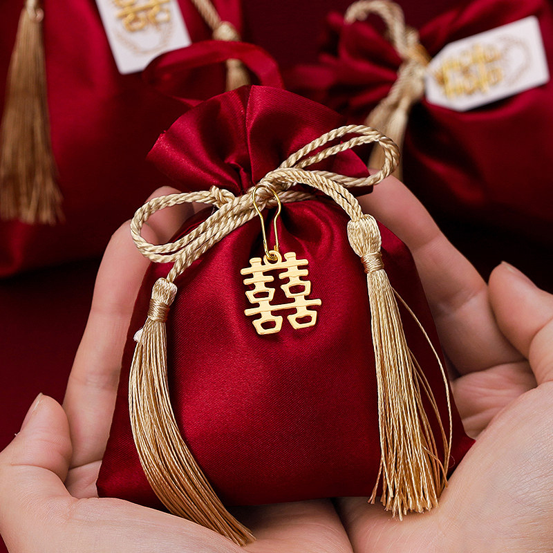 速发袋结婚盒礼盒婚礼回礼高级感礼袋空庆子婚盒手提袋子