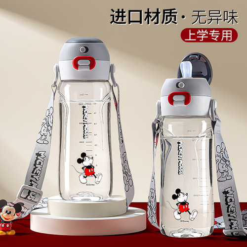 迪士尼进口材质双饮防摔儿童水杯